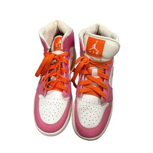 Nike High-Top Sneakers in Pink and Orange
